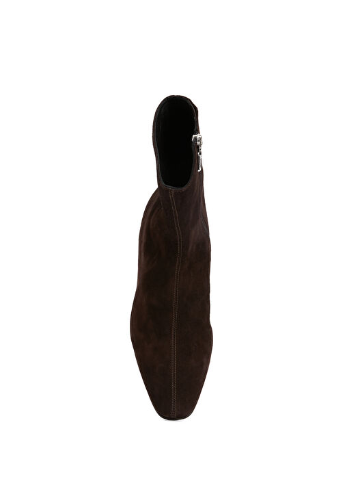 Aiglon Koyu Kahverengi Kadın Deri Bot - Görsel 6