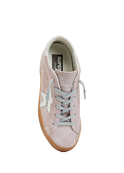 Super-Star Pembe Beyaz Kadın Deri Sneaker - Görsel 5
