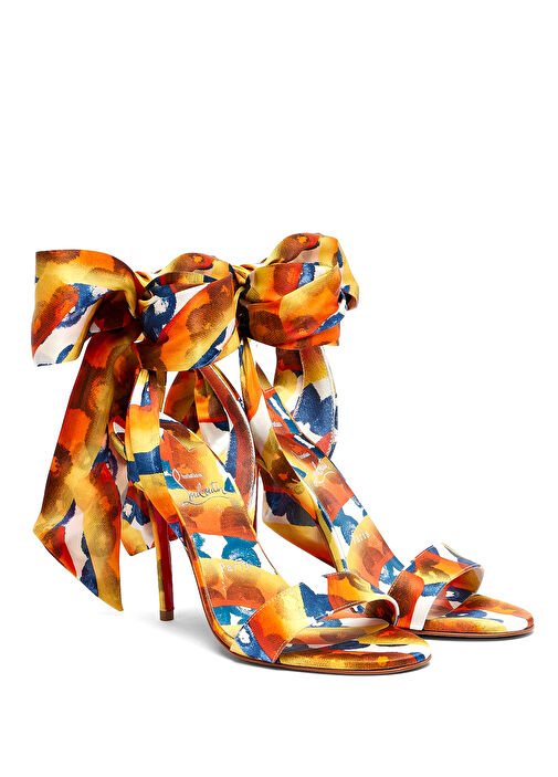 Miss Z Çok Renkli Kadın İpek Sandalet - Görsel 3