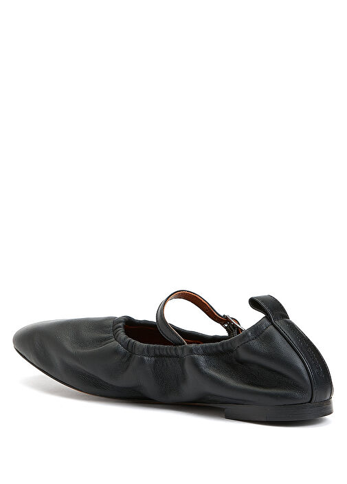 Siyah Kadın Deri Babet - Görsel 4