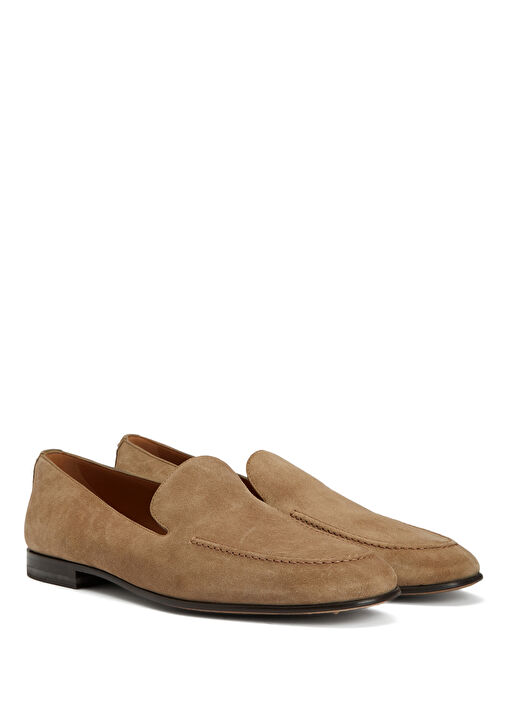 Bej Erkek Deri Loafer - Görsel 3