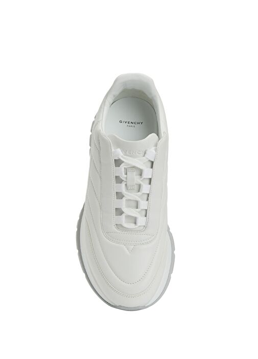 Beyaz Kadın Deri Sneaker - Görsel 5