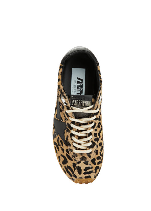 Leopar Kadın Deri Sneaker - Görsel 5