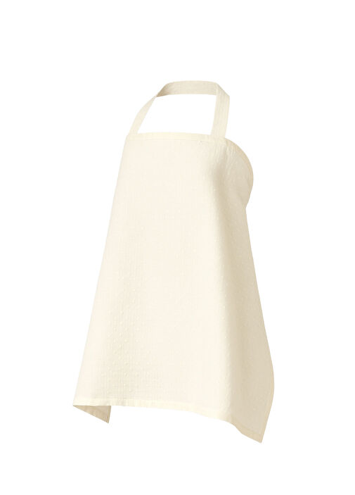 Petit Krem Pamuk Müslin Bebek Emzirme Önlüğü