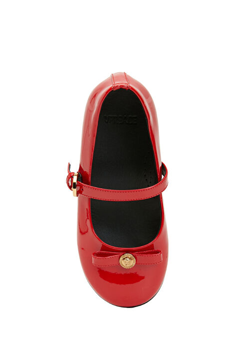 Kırmızı Gold Kız Çocuk Deri Babet - Görsel 5