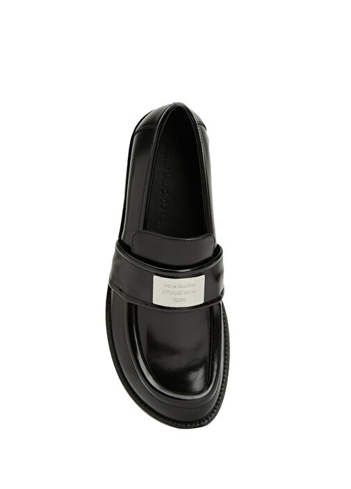 Siyah Kadın Deri Loafer - Görsel 5
