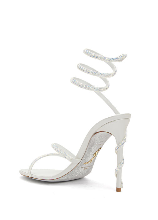 Margot Beyaz Topuklu Sandalet - Görsel 4