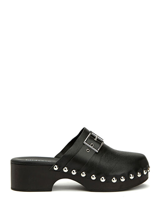 Siyah Kadın Deri Terlik - Görsel 2