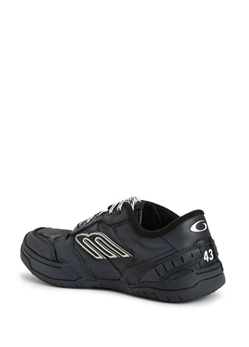 Hamptons Siyah Erkek Deri Sneaker - Görsel 4