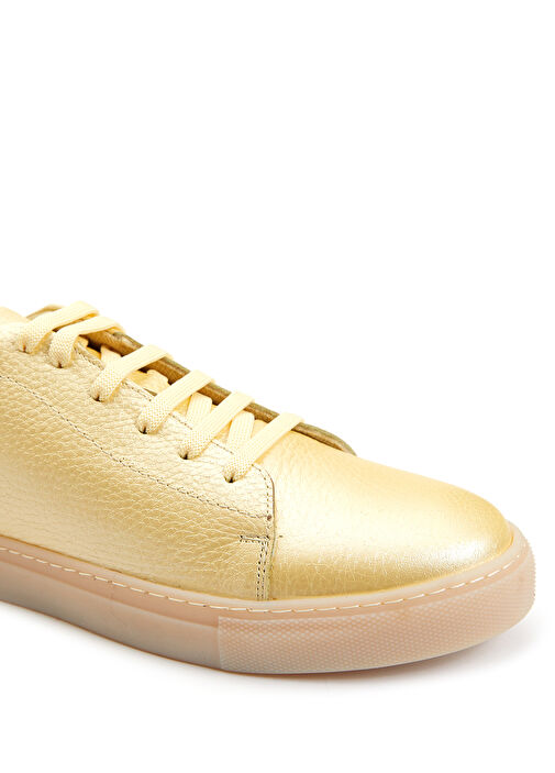 Sarı Kadın Deri Sneaker - Görsel 7