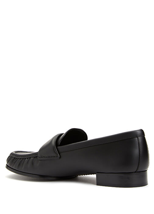 4G Siyah Kadın Deri Loafer - Görsel 4