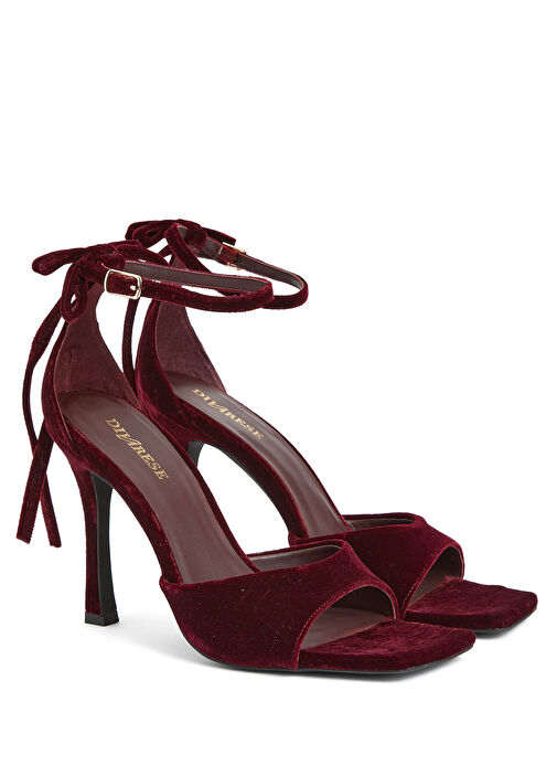 Bordo Bantlı Kadın Sandalet - Görsel 3