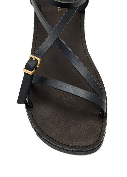 Tyla Siyah Kadın Deri Sandalet - Görsel 5