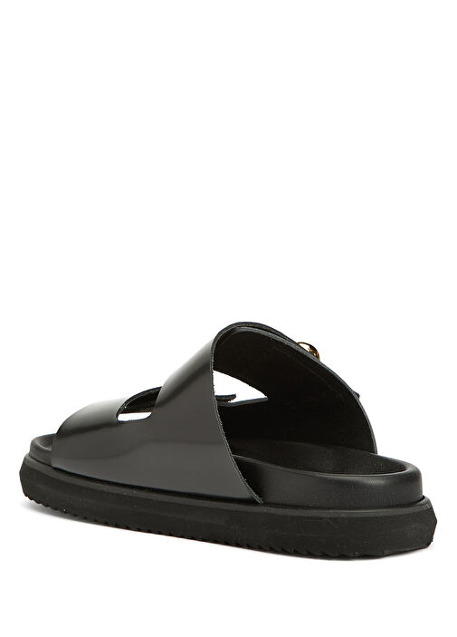 Red Siyah Kadın Deri Terlik - Görsel 4