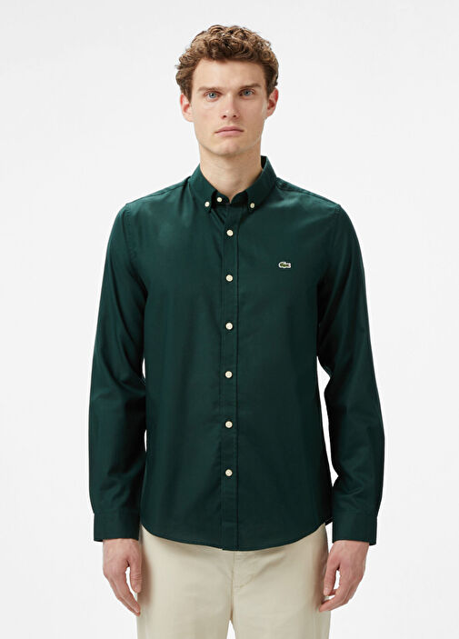 Green-YZP Lacoste Green-YZP Men Dark Green Button-Down Collar Slim Fit Long Sleeve Men's Shirt 1690391 | Beymen Green-YZP Lacoste Green-YZP Men Dark Green Button-Down Collar Slim Fit Long Sleeve Men's Shirt 1690391 | Beymen