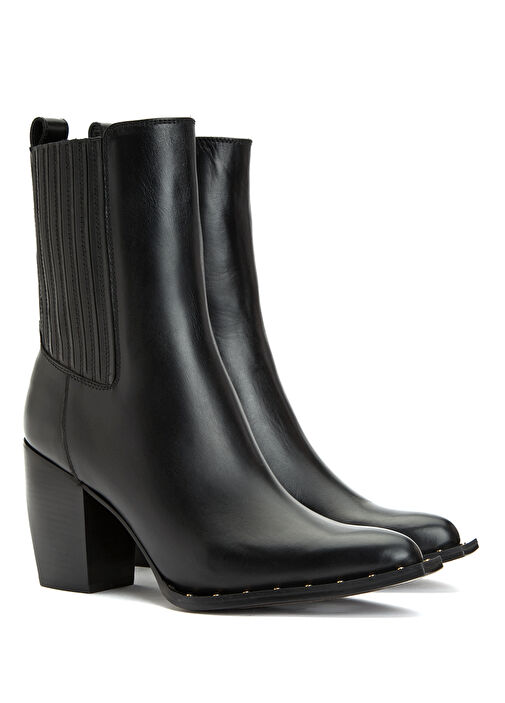 Siyah Kadın Deri Bot - Görsel 3
