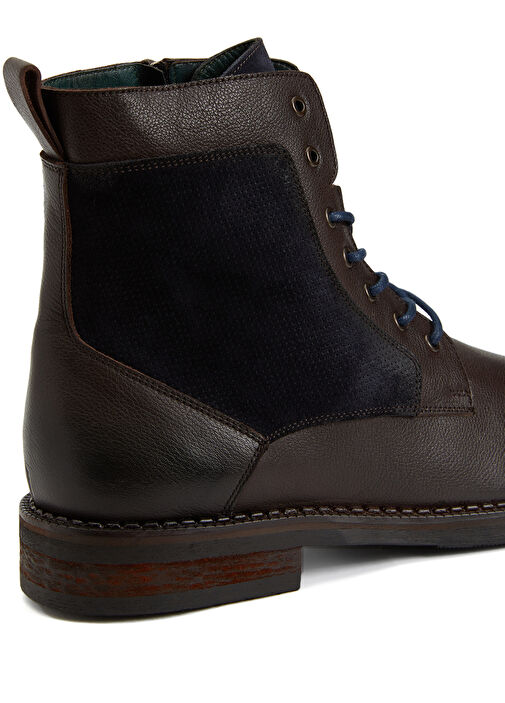 Kahverengi Bağcıklı Erkek Deri Bot - Görsel 7