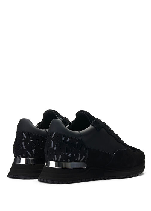 Popham Siyah Erkek Deri Sneaker - Görsel 4