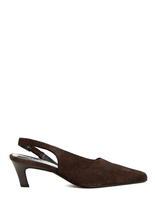 New Essential Kahverengi Süet Topuklu Ayakkabı - Görsel 2