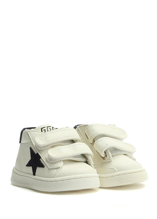 June Mavi Beyaz Unisex Çocuk Deri Sneaker - Görsel 5