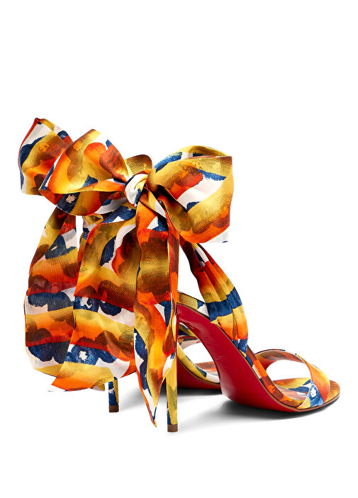 Miss Z Çok Renkli Kadın İpek Sandalet - Görsel 4