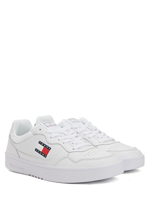 Cupsole Beyaz Erkek Deri Sneaker - Görsel 3