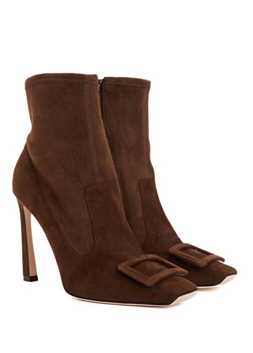 Kahverengi Kadın Süet Bot - Görsel 3