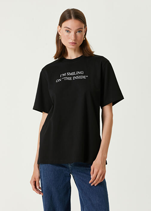 Victoria Beckham - Black Printed T-Shirt