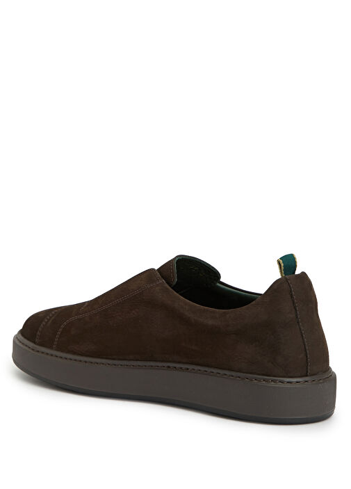 Kahverengi Erkek Deri Sneaker - Görsel 4