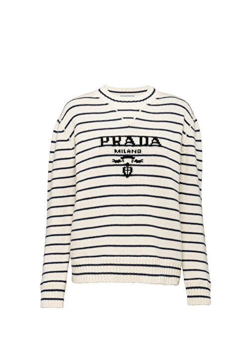 Prada Wool and Cashmere Crew Neck Sweater