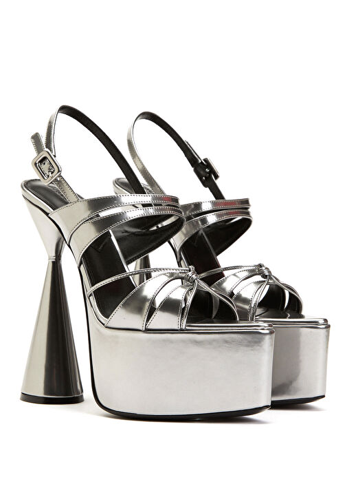 Belle Silver Kadın Deri Sandalet - Görsel 3