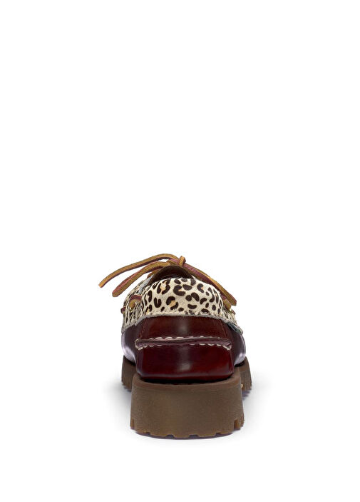 Ranger Collar Wild Leopar Kadın Deri Loafer - Görsel 5