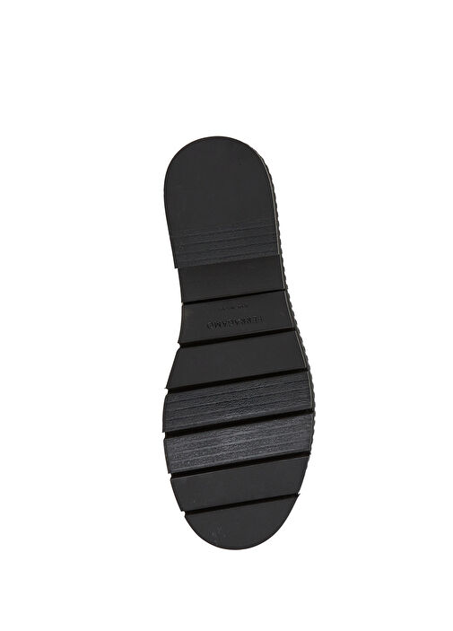 Siyah Logo Tokalı Kadın Deri Loafer - Görsel 6