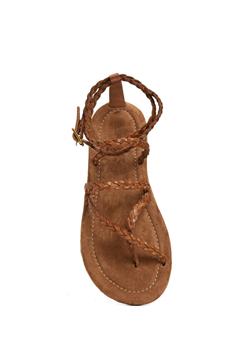 Penelope Taba Kadın Deri Terlik - Görsel 5