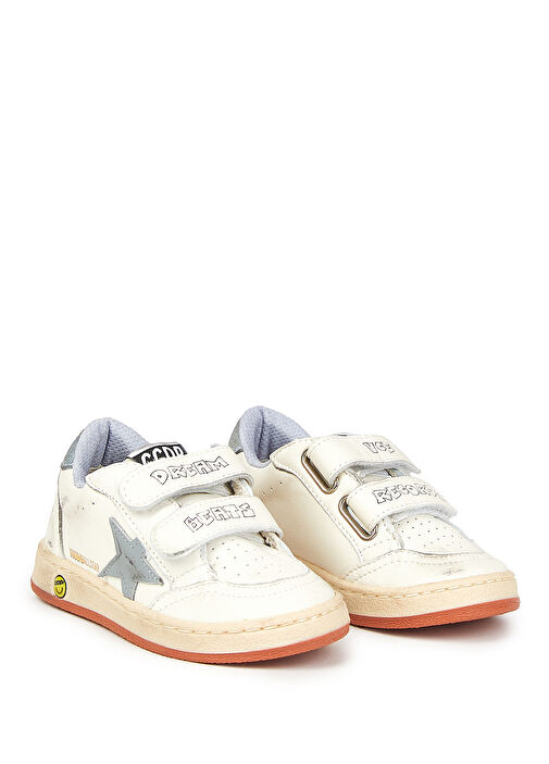 Ball Star Beyaz Çocuk Deri Sneaker - Görsel 3