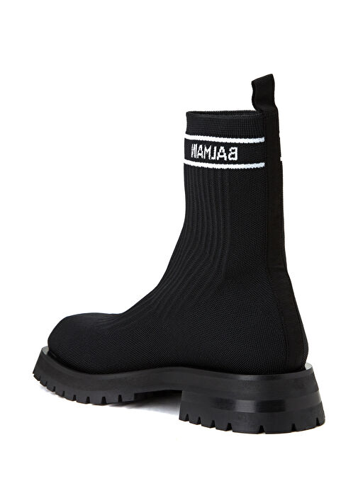 Siyah Logolu Çorap Formlu Erkek Bot - Görsel 4