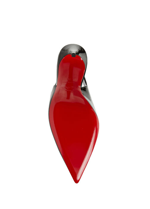 Siyah Deri Topuklu Ayakkabı - Görsel 6