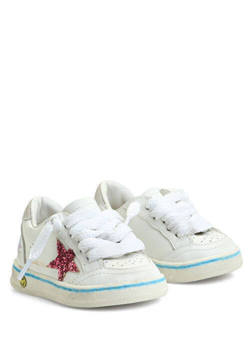 BallStar Çok Renkli Kız Çocuk Deri Sneaker - Görsel 3