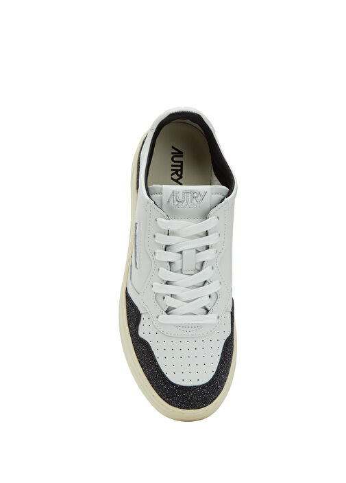 Medalist Siyah Beyaz Kadın Deri Sneaker - Görsel 5