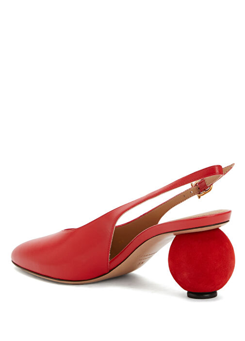 Tessie Kırmızı Deri Topuklu Ayakkabı - Görsel 4