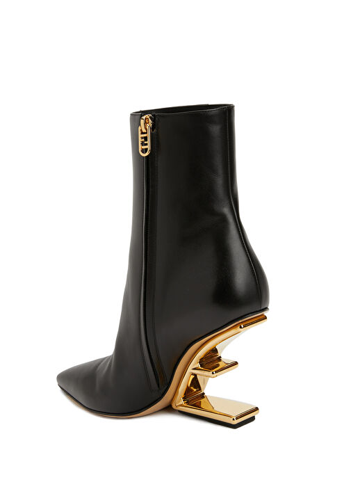 First Siyah Kadın Deri Çizme - Görsel 4