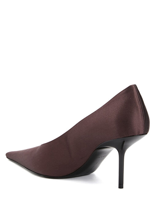 Koyu Kahverengi Topuklu Ayakkabı - Görsel 4