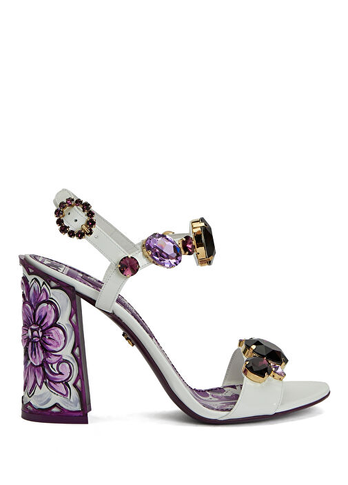 Mor Kadın Deri Sandalet - Görsel 2