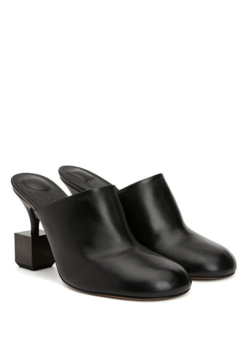 The Bisou Siyah Kadın Deri Terlik - Görsel 3