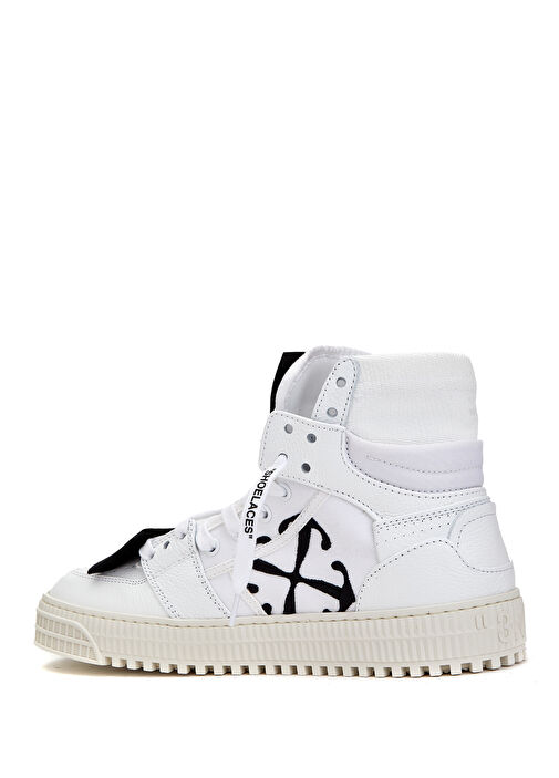 Siyah Beyaz Kadın Deri Sneaker - Görsel 4