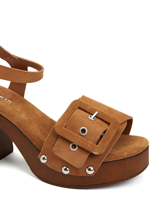 Taba Kadın Süet Sandalet - Görsel 13