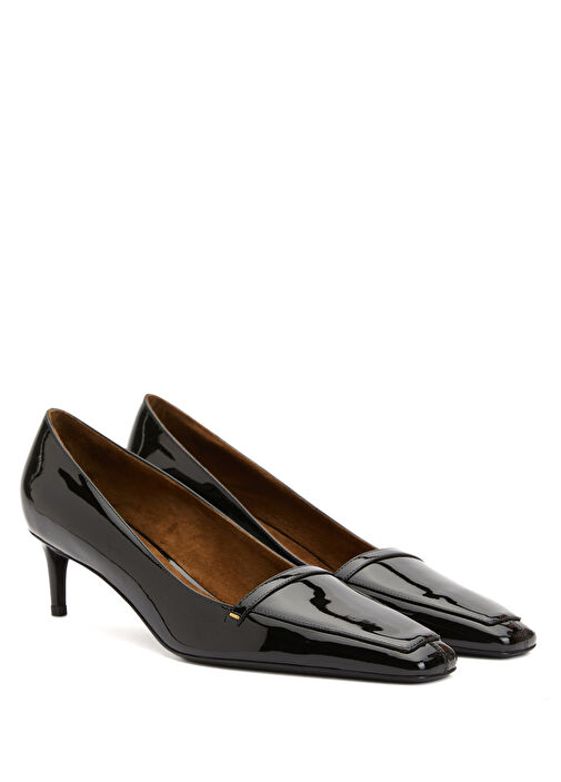 Celia Siyah Deri Topuklu Ayakkabı - Görsel 3