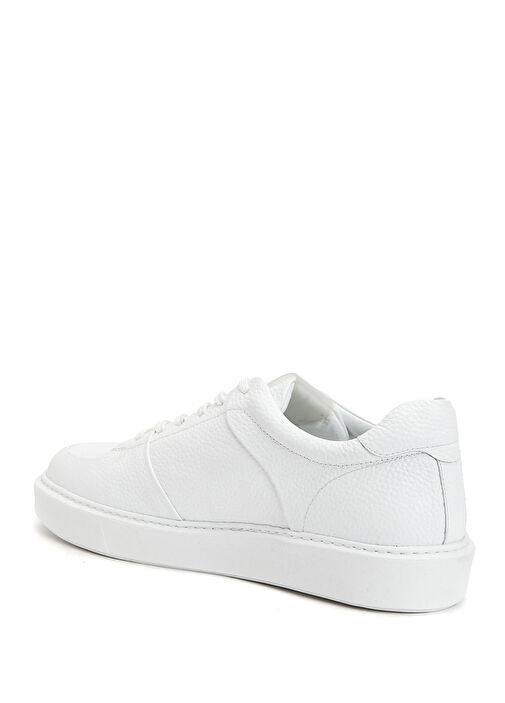 Beyaz Erkek Deri Sneaker - Görsel 4