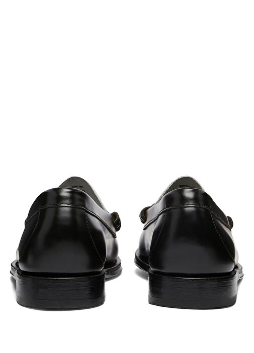 Weejuns Siyah Beyaz Erkek Deri Loafer - Görsel 5