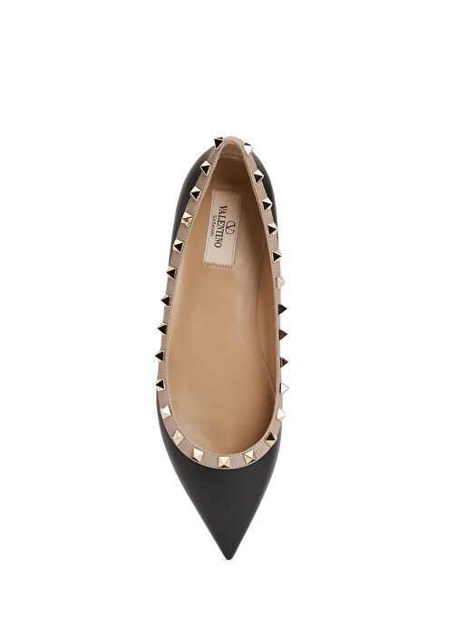 Rockstud Siyah Deri Babet - Görsel 5